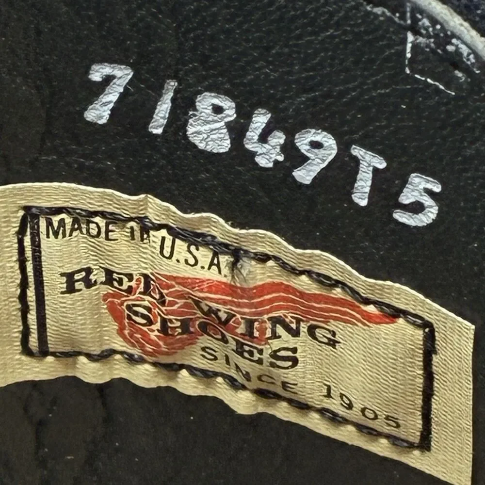 Vintage NOS Redwing 70’s 9142 Black Leather Oxford Shoes Sz 8.5D Union Made USA
